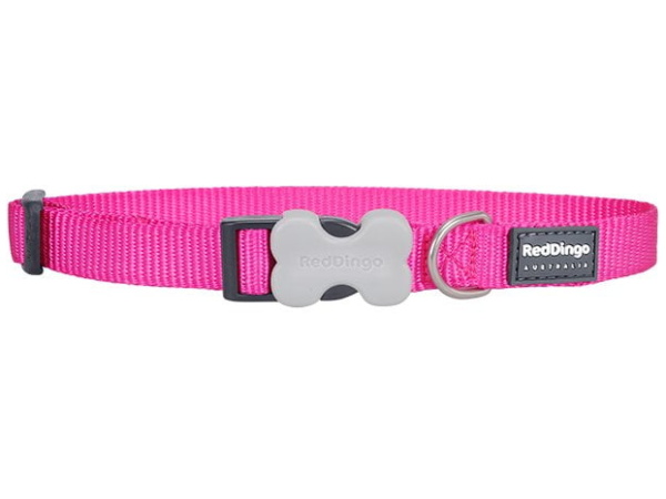 Red Dingo Halsband, klassisch rosa, 41-63cm/25mm