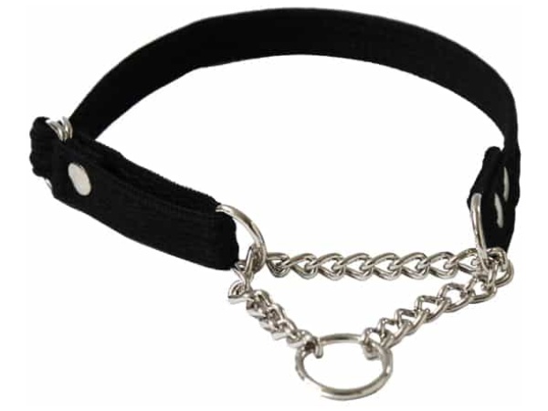 Fenriz halsbånd m kæde, 45-65cm/25mm, sort