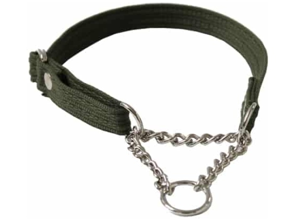 Fenriz halsbånd m kæde, 40-60cm/20mm, grøn