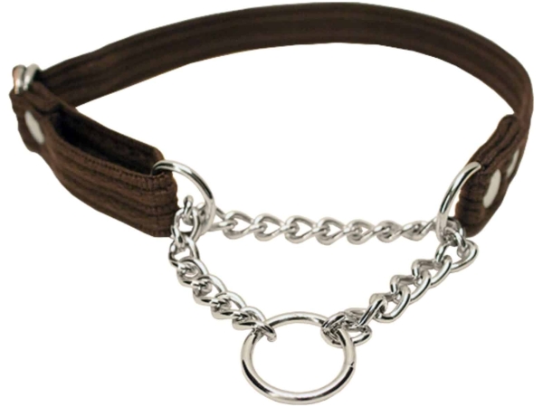 Fenriz halsbånd m kæde, brun
