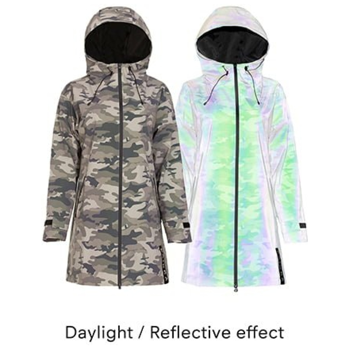 Paikka Human Visibility regnfrakke, camo, dame-model - Billede 8