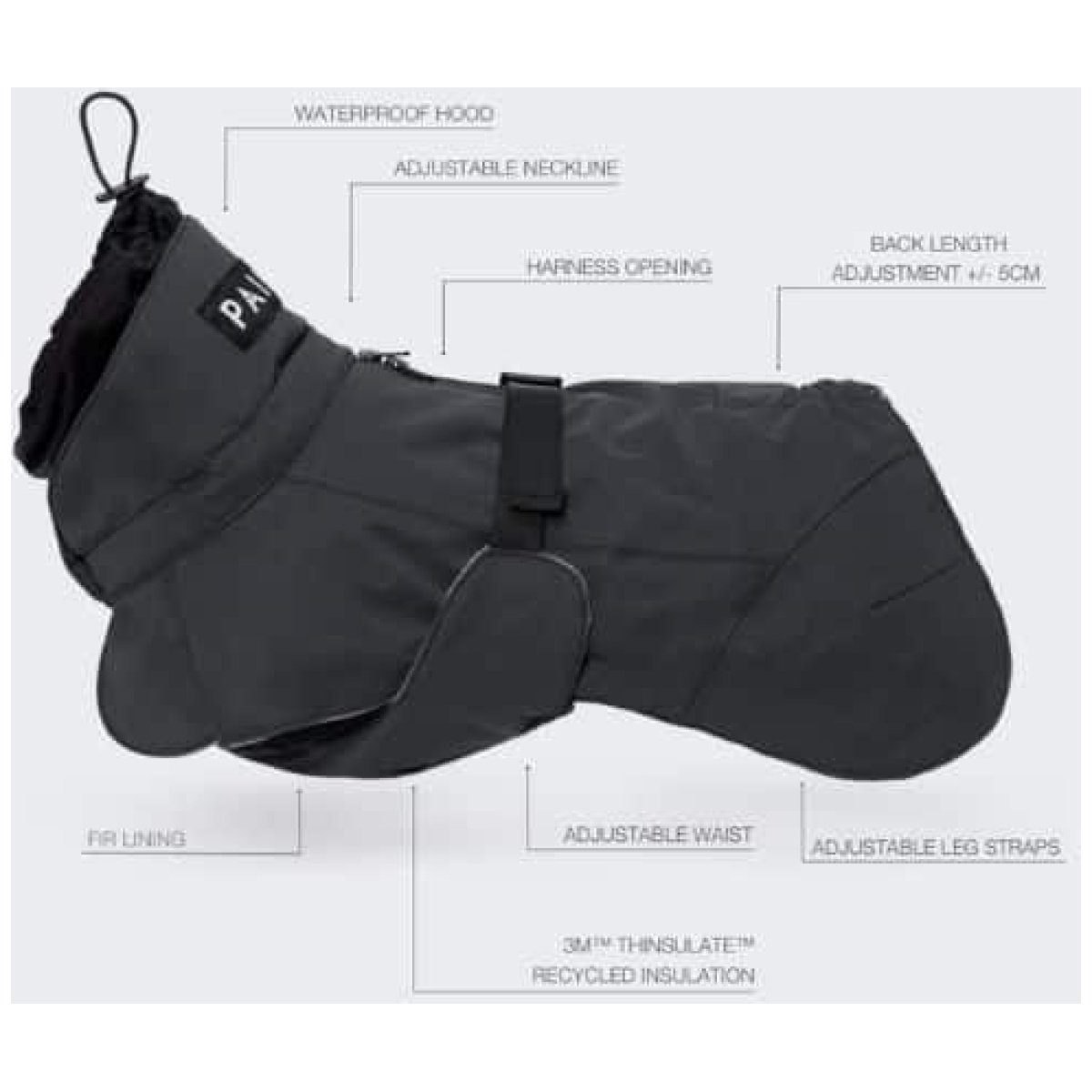 Paikka Recovery Wintermantel, dunkel – Bild 15