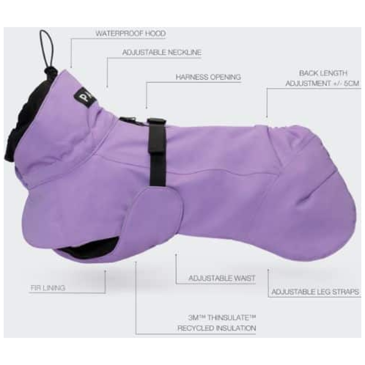Paikka Recovery vinterfrakke, lilla - Billede 16