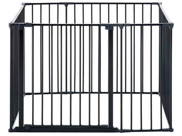 DogSpace Max multi expandable Pet pen with gate, black