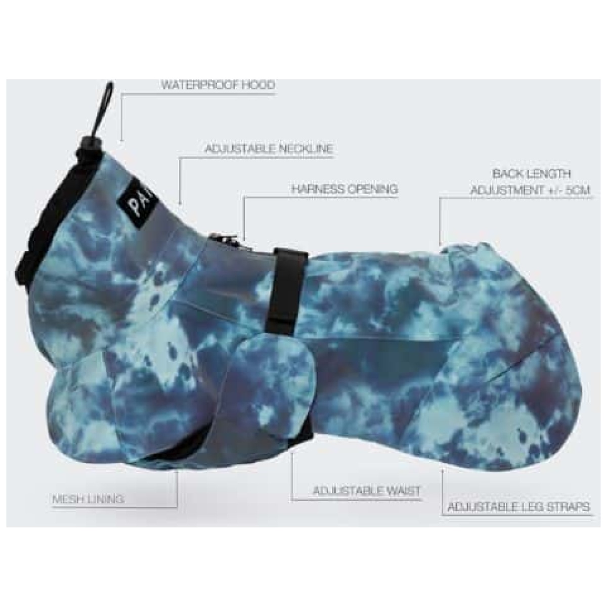 Paikka Visibility regnfrakke, Lite Petrol dye - Billede 12