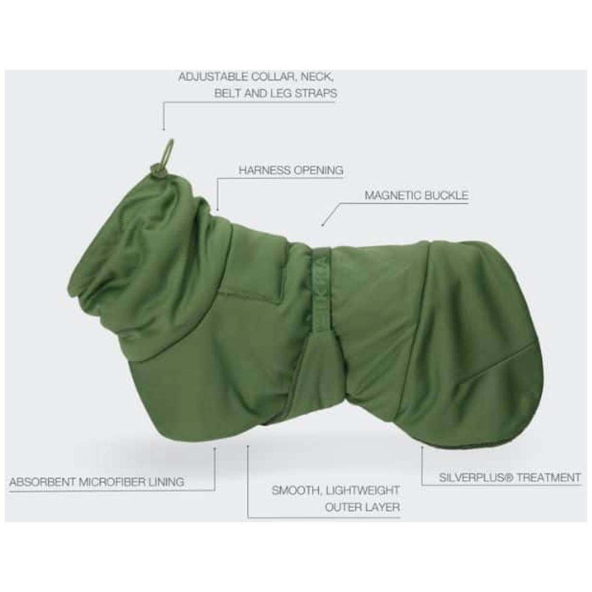 Paikka Tørredragt 2Go, Olive - Billede 12