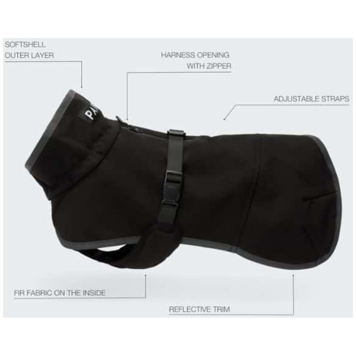 Paikka Recovery Softshell Jakke, sort - Billede 8