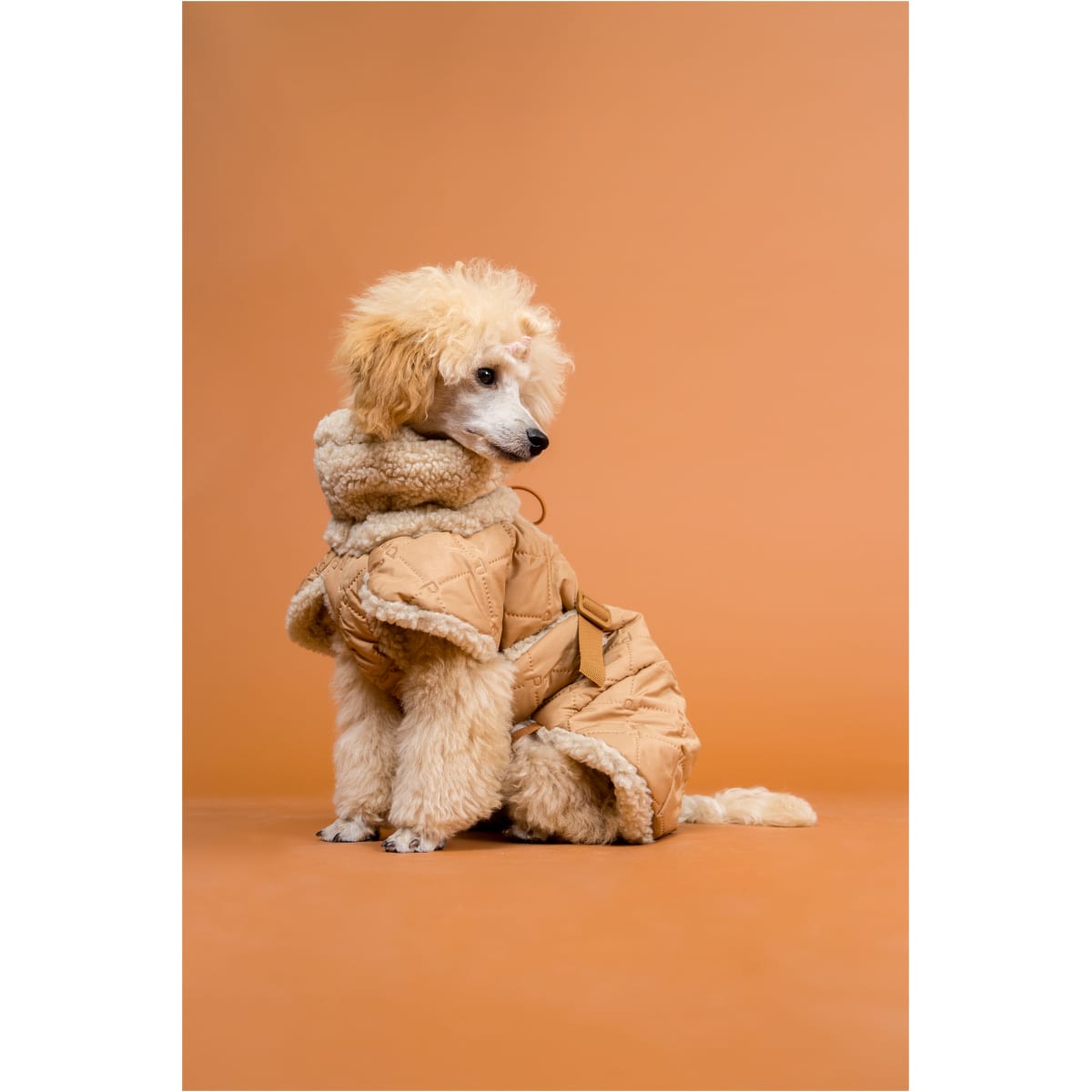 Paikka Quilted Sherpa Jakke, Camel - Billede 8