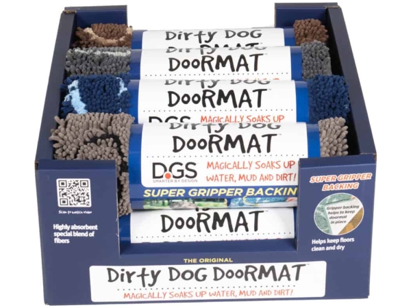 Espositore per zerbini Dirty Dog, grande, 8 pezzi.