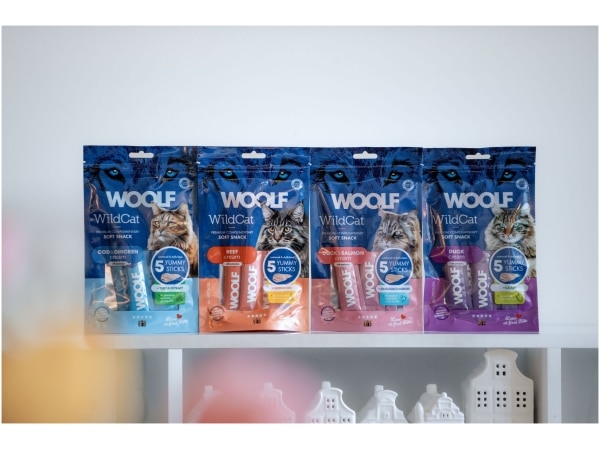 Woolf Wildcat Cream 5 stk, Cod & Chicken + Yucca-ekstrakt