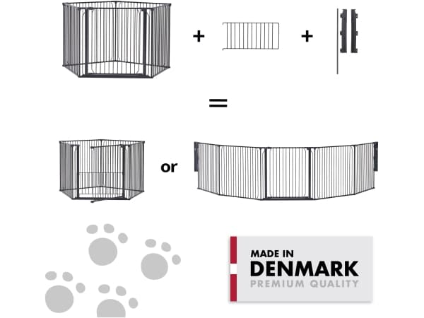 DogSpace King Mommy+ Supreme PuppyStay Pen / Room, Black