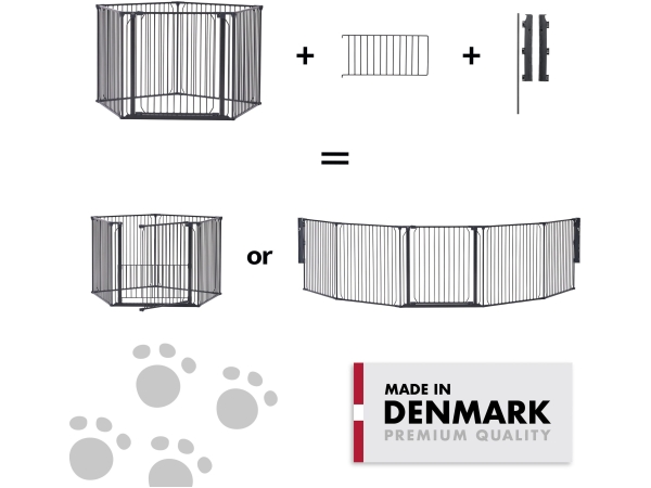 DogSpace King Mommy + Supreme PuppyStay Pen / Room, Black