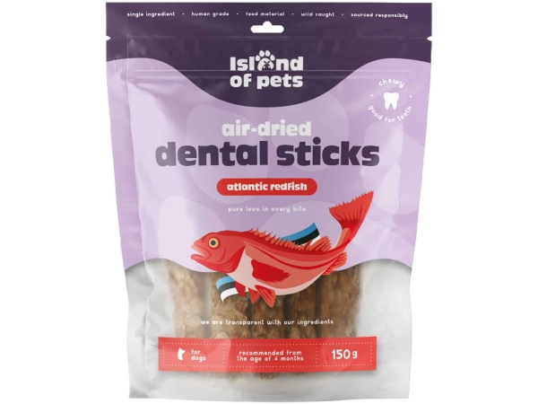 Island of Pets, Air-dried Atlantic redfish dental sticks