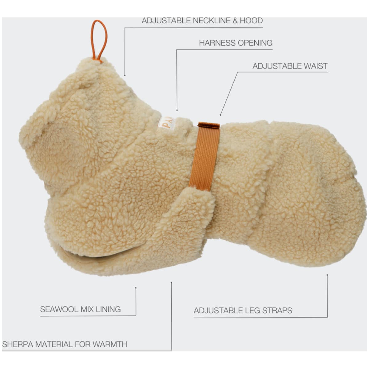 Paikka Sherpa Trøje, Taupe - Billede 12