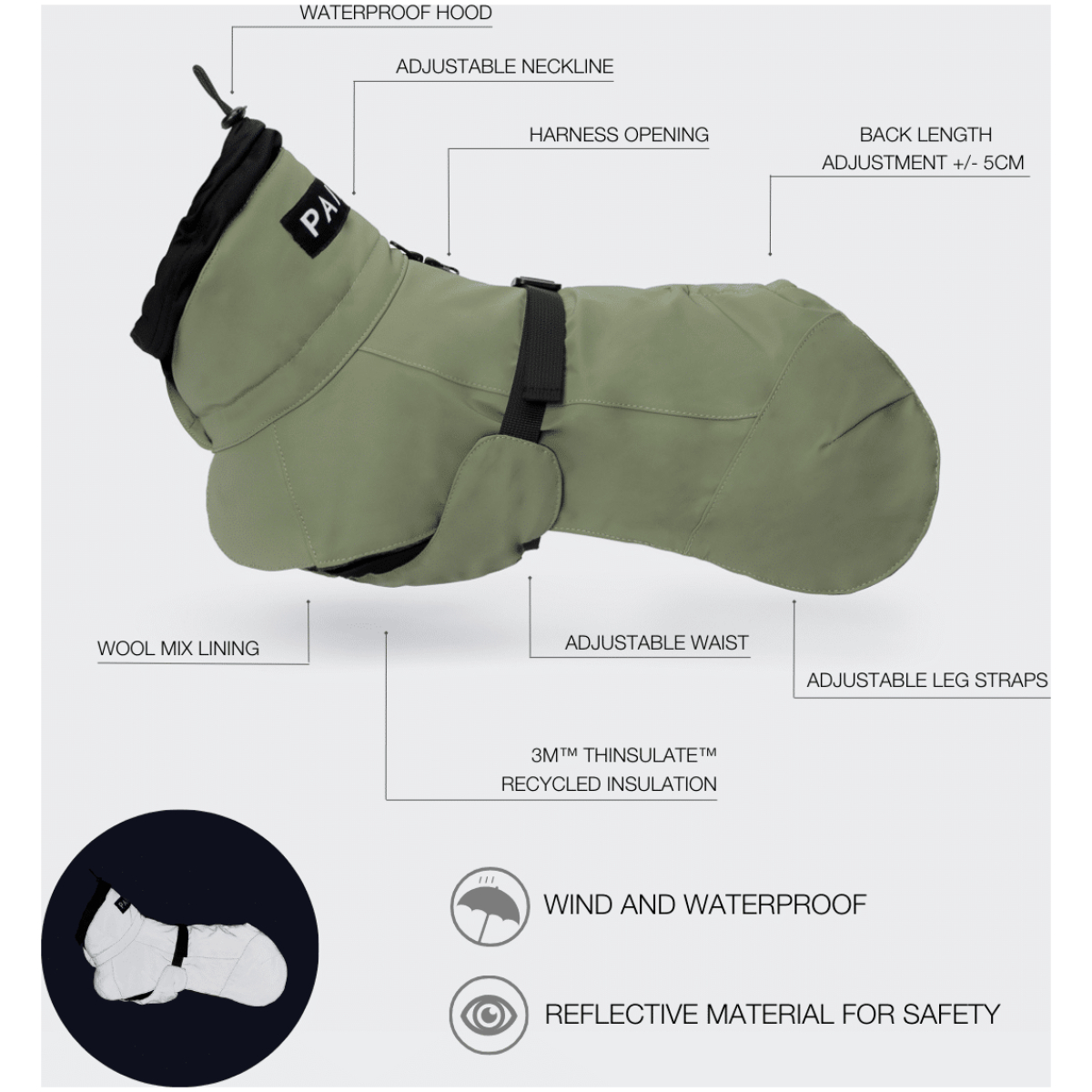 Paikka Visibility Vinterfrakke Uld, Grøn - Billede 10